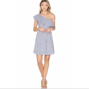 NEW J.O.A. Stripe One Shoulder Dress